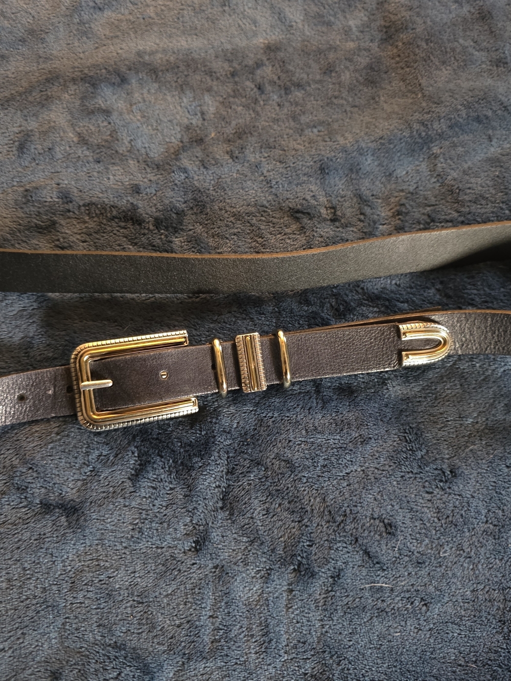 Free People Women's Layered Up Leather Belt Black